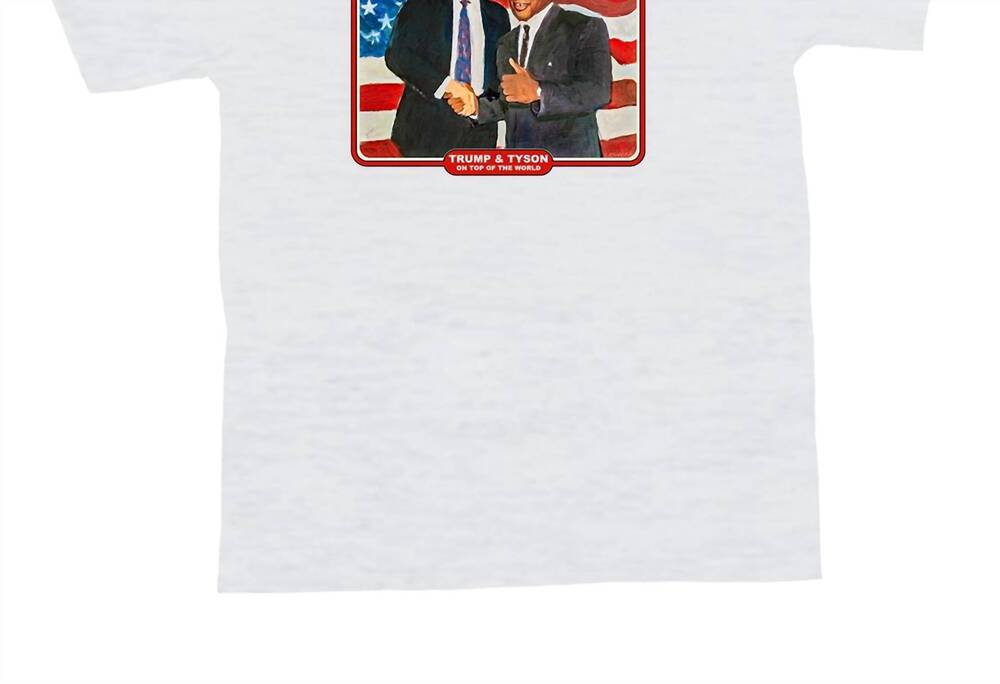 NEW THE STATE COMPANY unisex trump & tyson short sleeve shirt in light gray